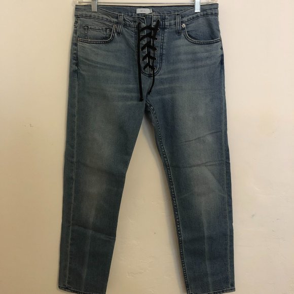 A.L.C. Yoko Lace Up Tie Front Jeans - Picture 3 of 5